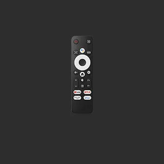 Black remote control on a black background