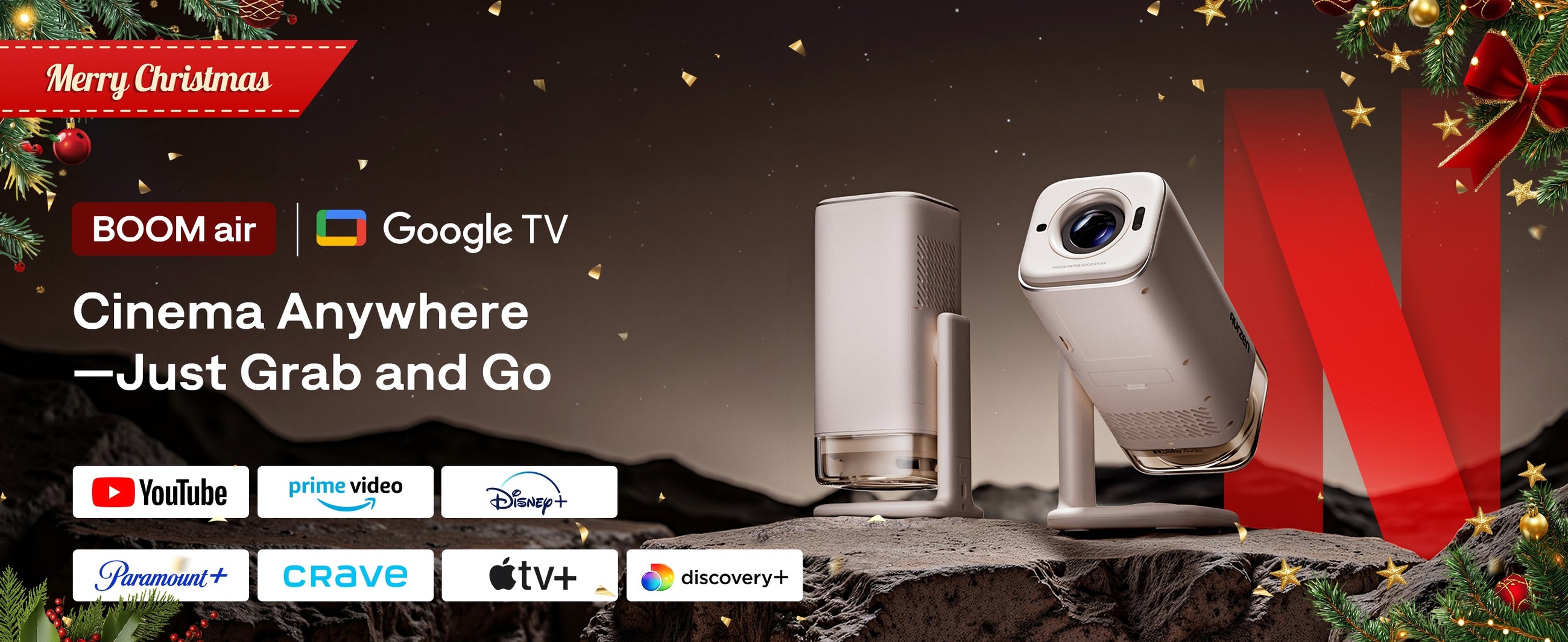 Aurzen Boom Air Mini Beamer mit Google TV&NetfIix, 4K Unterstützt, Aufladbar via USB-C, Smart Projektor - Dolby Audio, Beamer Outdoor mit WiFi & Bluetooth, TOF Autofokus, Drehbarer Ständer, Cremeweiß Aurzen Boom Air Mini Beamer mit Google TV&NetfIix, 4K Unterstützt, Aufladbar via USB-C, Smart Projektor - Dolby Audio, Beamer Outdoor mit WiFi & Bluetooth, TOF Autofokus, Drehbarer Ständer, Cremeweiß