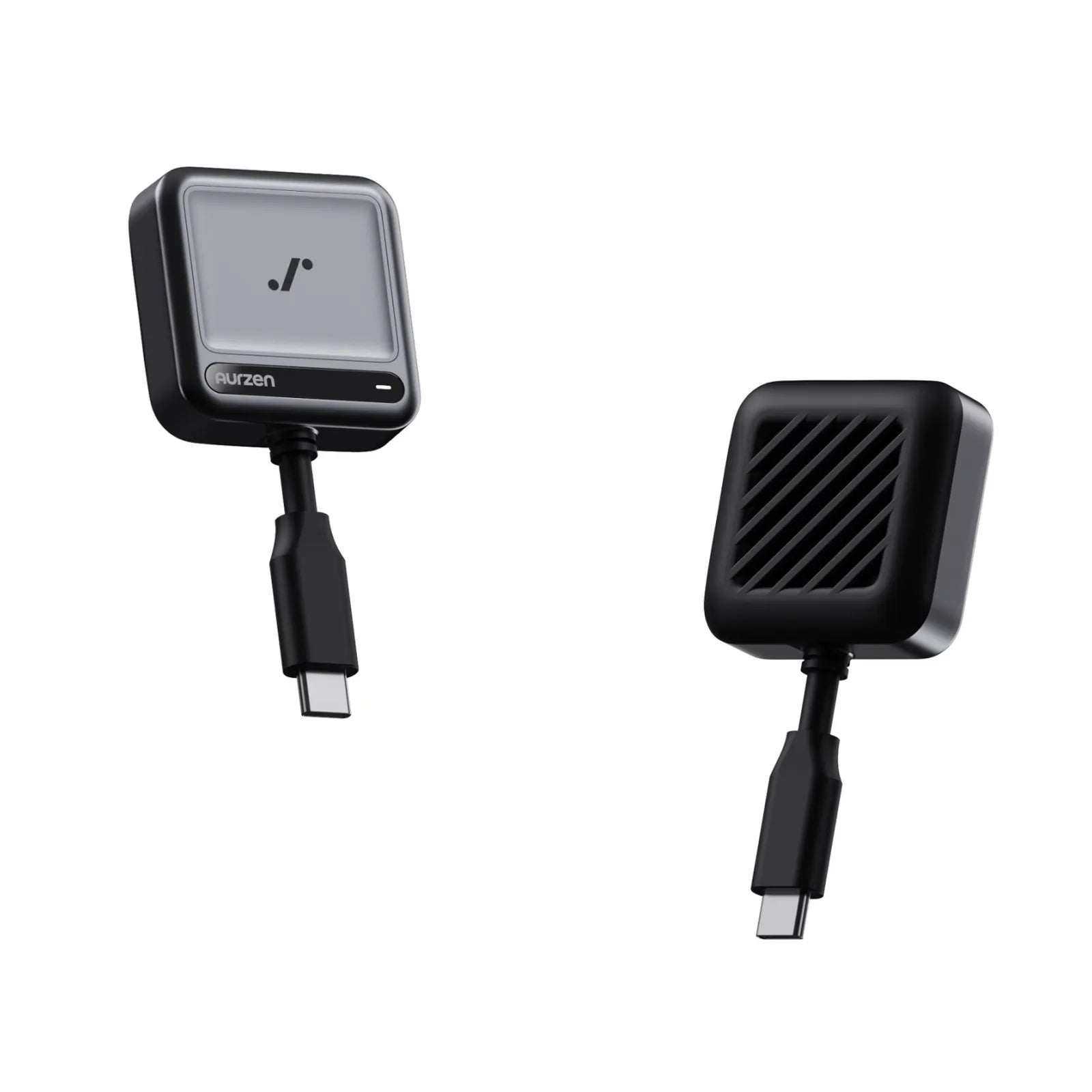 Aurzen CastPlay Pro USB-C wireless adapter angled view with compact design