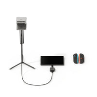 Aurzen CastPlay Pro USB-C wireless adapter used with ZIP projector for gaming setup