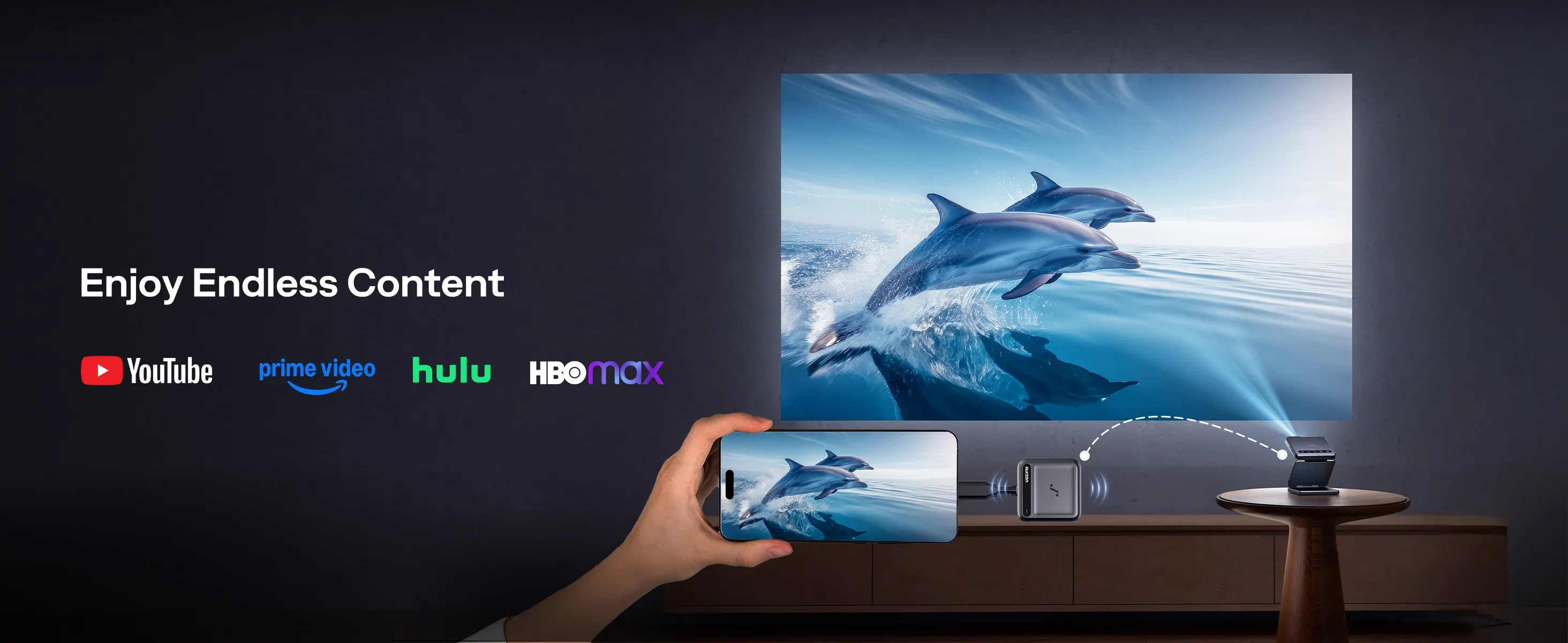 Watch protected streaming content on ZIP projector with CastPlay Pro (Netflix/Disney+ and more)