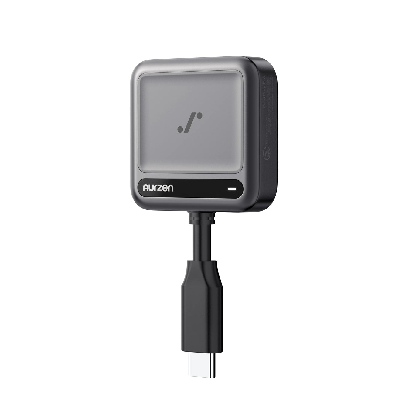 Aurzen CastPlay Pro wireless USB-C dongle for ZIP projector on white background