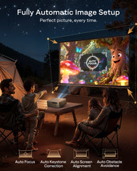 Aurzen D1 MAX projector with auto focus, keystone correction, and obstacle avoidance