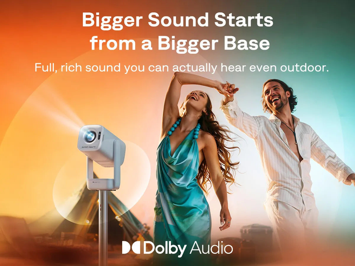 Aurzen EAZZE D1R air projector with Dolby Audio and independent base speakers for fuller sound