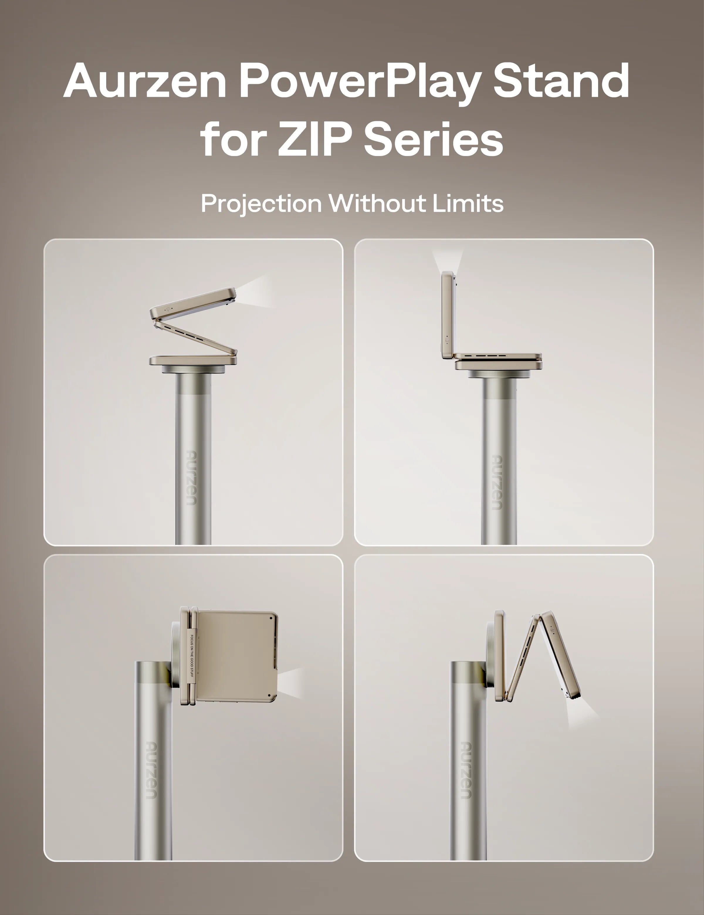 Aurzen PowerPlay Stand adjustable magnetic holder, projection without limits for ZIP mini projector