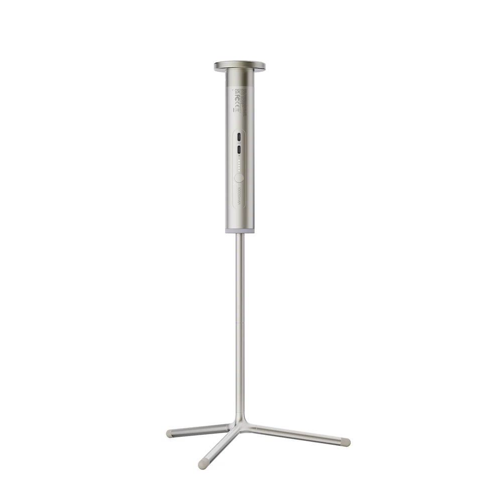 Aurzen PowerPlay Stand with built-in power bank and magnetic holder, tripod base white background product image