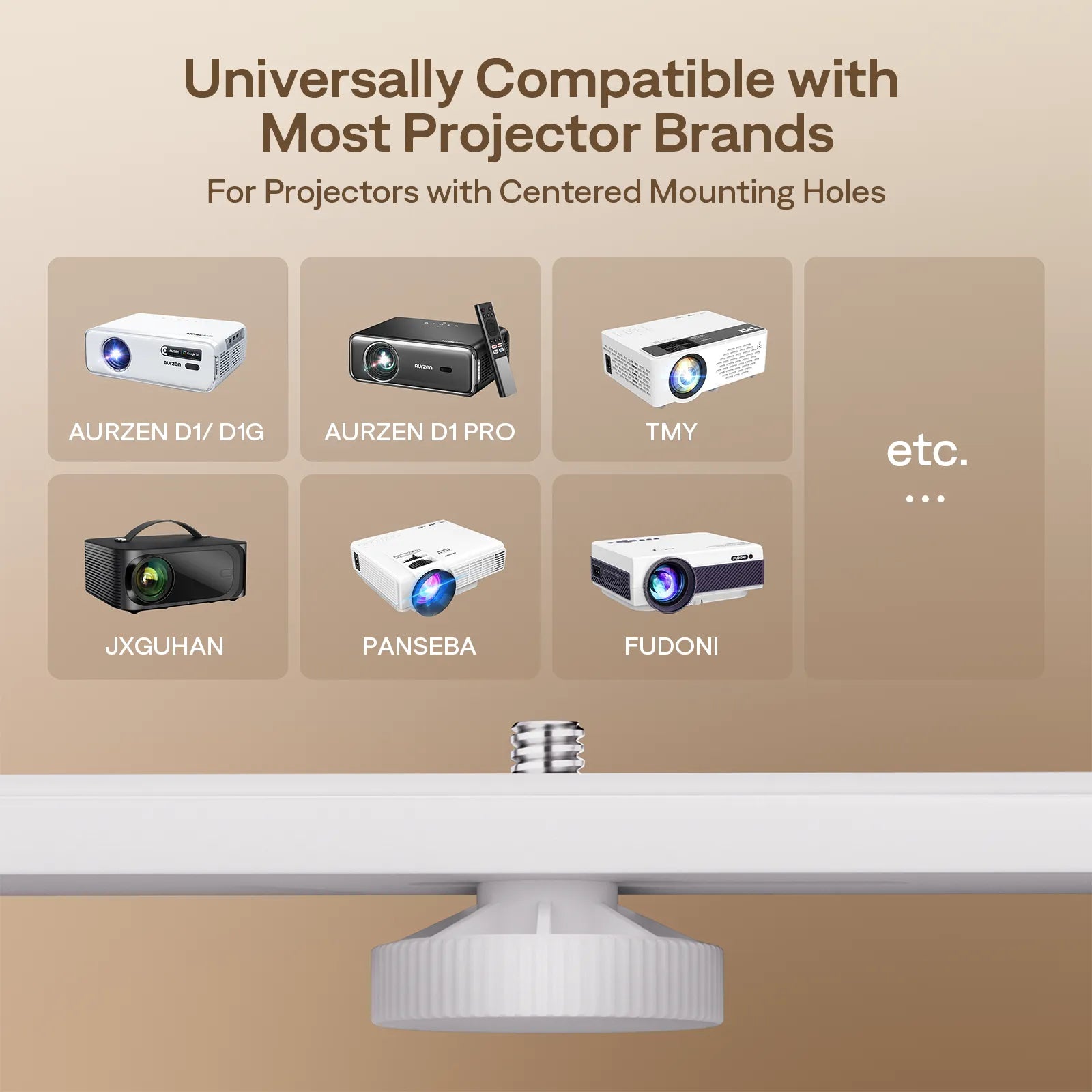 Universal compatibility of Aurzen Projector Stand with multiple brands
