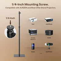 Aurzen Projector Stand with 1/4 inch screw mount compatible with Epson, Yaber, TMY, Anker, and more