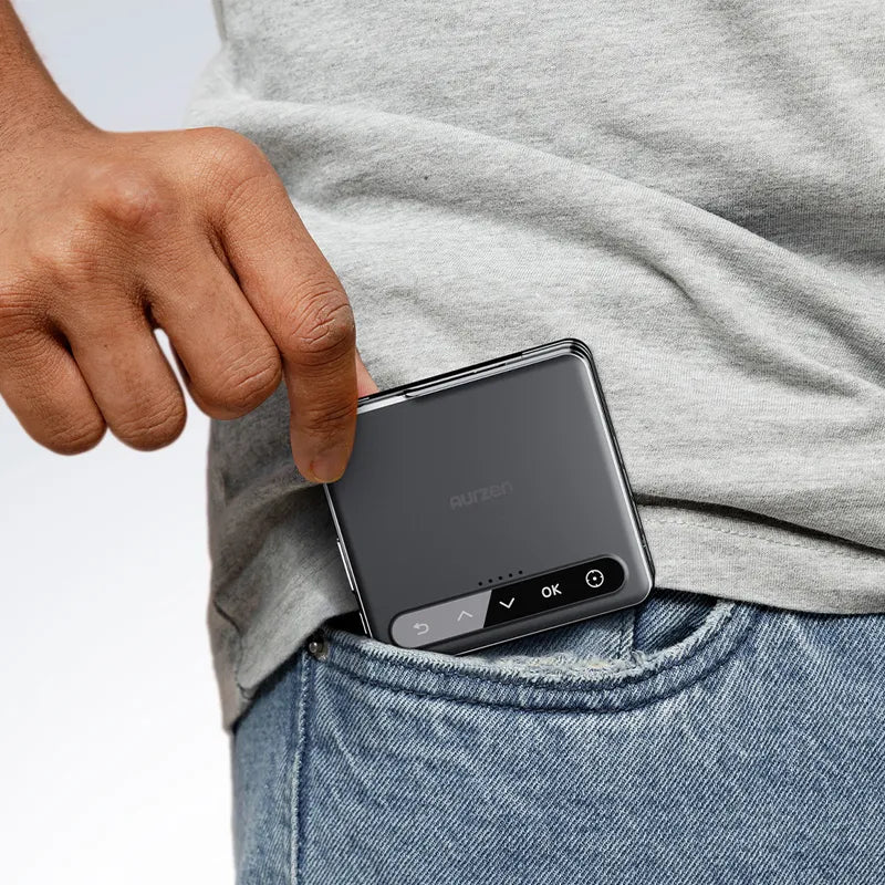 Aurzen ZIP Tri-Fold Portable mini Projector