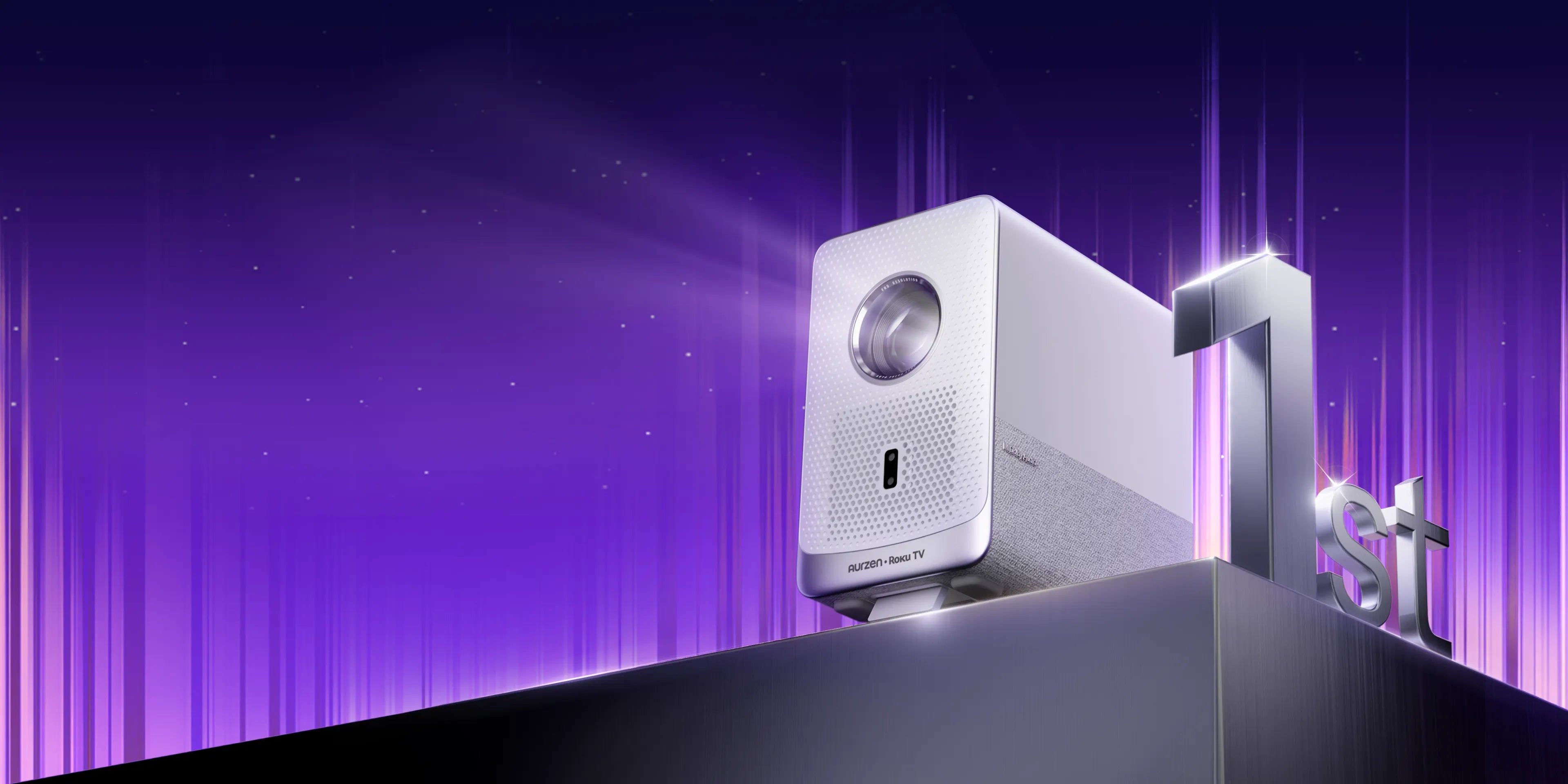 Aurzen EAZZE D1R Cube Roku TV Smart Projector