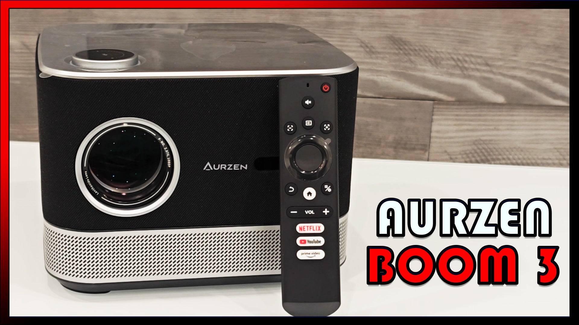 Load video: Aurzen Boom 3 All In One Smart 4K Projector 3D Dolby Audio Review