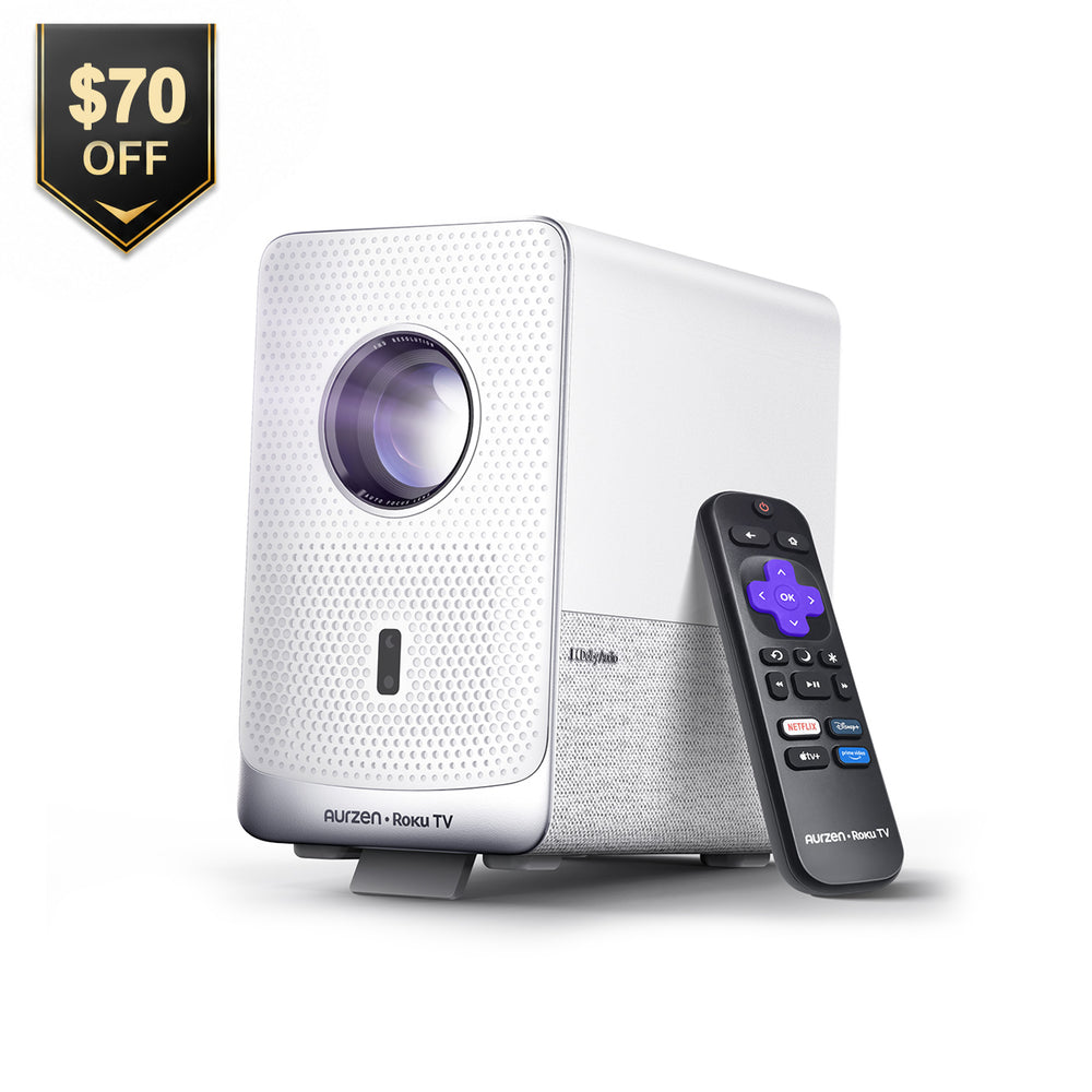 Aurzen EAZZE D1R Cube Roku TV Smart Projector