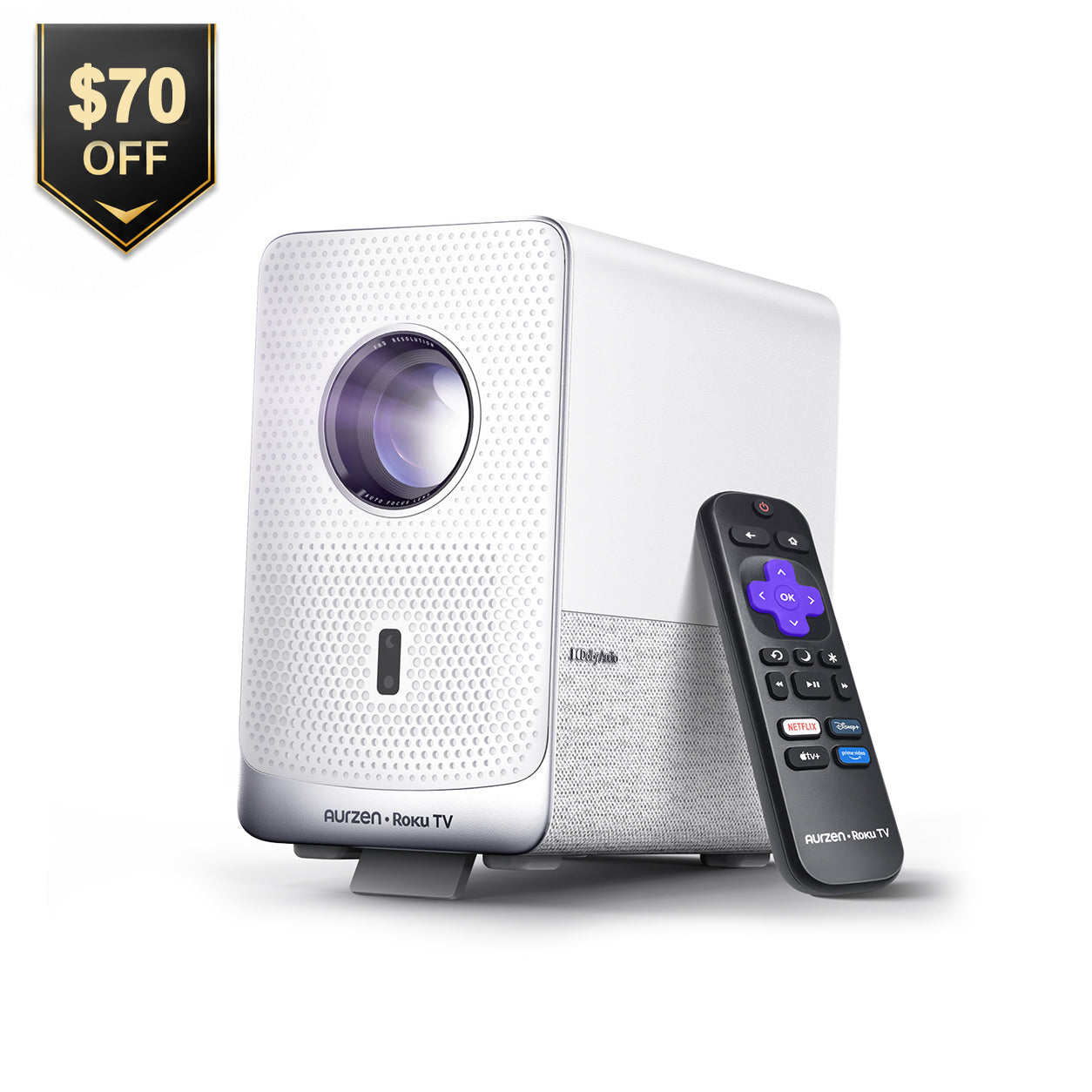 Aurzen EAZZE D1R Cube Roku TV Smart Projector
