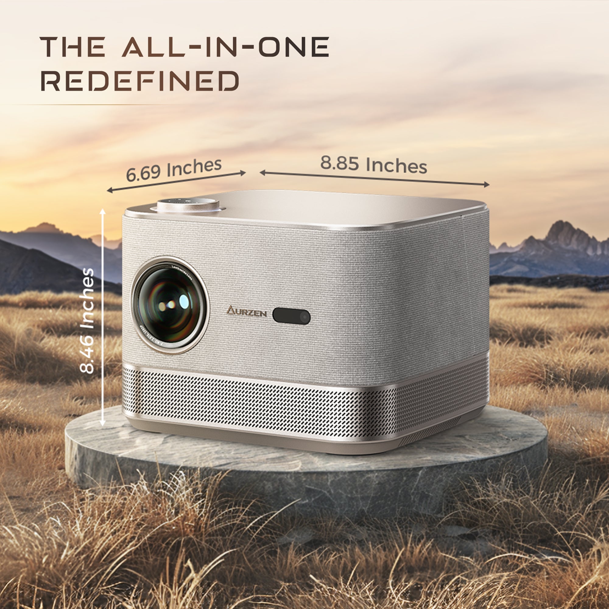 Aurzen BOOM 3 Gold Smart Projector | 1080P Home Theater