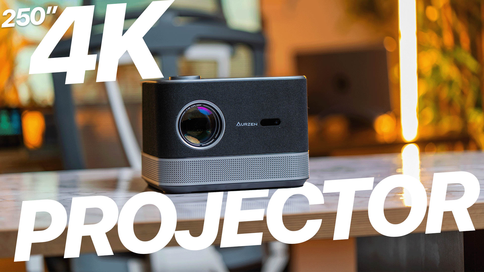 Load video: The Ultimate AURZEN BOOM 3 Projector Review: Specs, Tests and Verdict